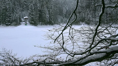 Mountain lake in winter Stock-Footage 101346268