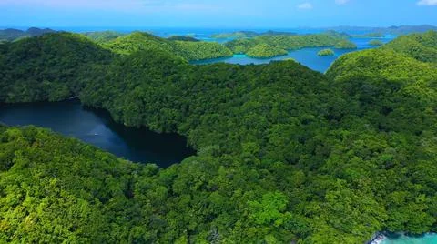 MOUNTAIN LAKES IN GREENERY Stock Photos