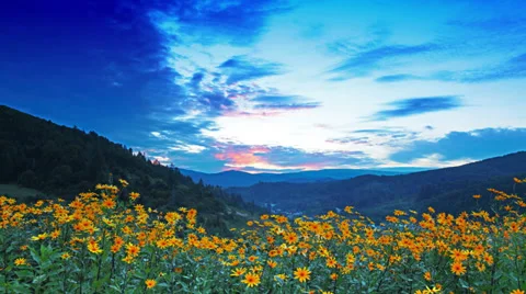 Mountain landscape. 4K. FULL HD, 4096x2304. Stock Footage 34532400