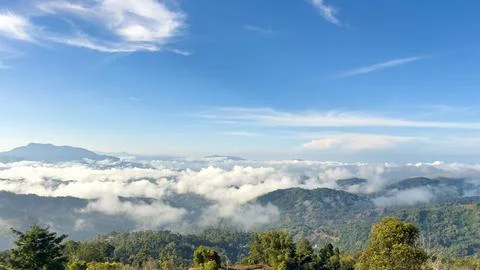 Mountain Landscape Above Clouds Stock-Fotos