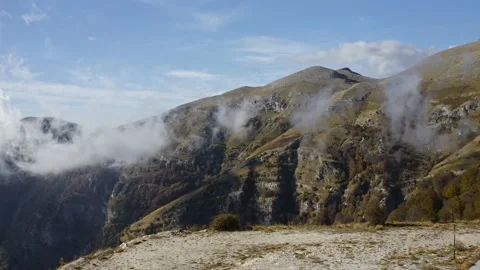 Mountain landscape and clouds. Video stock 142736436