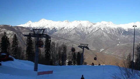 Mountain landscape and views of the mountain resort Stock Footage 299975121