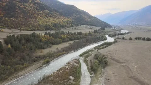 Mountain landscape in autumn Stock Footage 145792094