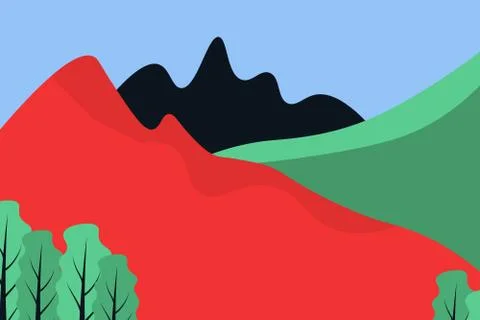 Mountain landscape background Stock-Illustration