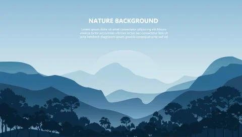 Mountain landscape background vector Stock Illustration