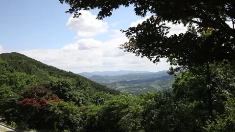 Mountain landscape with blue sky Video stock 310215962