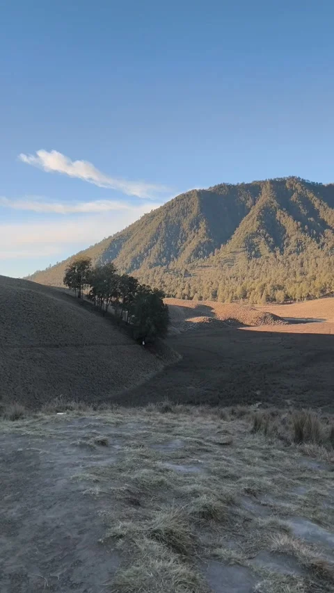 Mountain landscape with blue sky Stock Footage 340003966