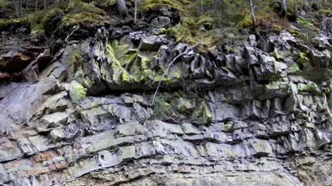 Mountain landscape. close up of rocks structure. Stock Footage 189936022