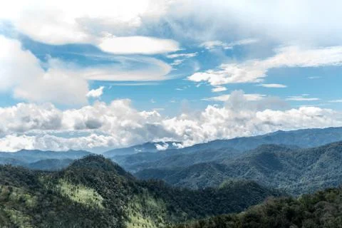 Mountain landscape with cloud sky Stock Photos