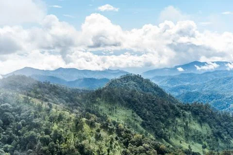 Mountain landscape with cloud sky Stock Photos