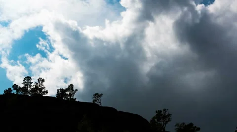 Mountain Landscape with Clouds Stock Footage 48847835