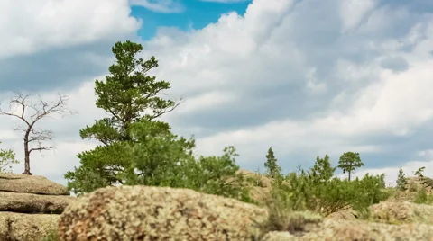 Mountain Landscape with Clouds Stock Footage 48847839