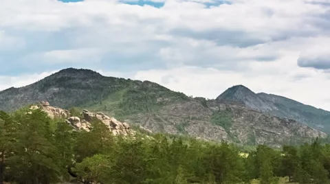 Mountain Landscape with Clouds Stock Footage 48847856