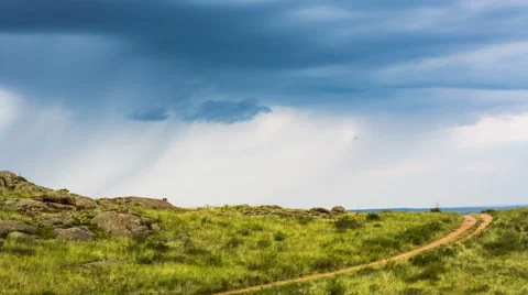 Mountain Landscape with Clouds Stock Footage 48847894
