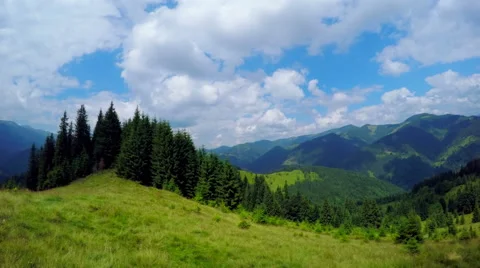 Mountain Landscape with Clouds Stock Footage 66003408