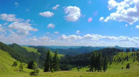 Mountain Landscape with Clouds Stock-Footage 67367392