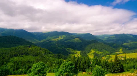 Mountain Landscape with Clouds Stock Footage 68041992