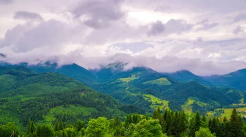 Mountain Landscape with Clouds Vídeos de archivo 68043615
