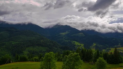 Mountain Landscape with Clouds Stock Footage 70927900