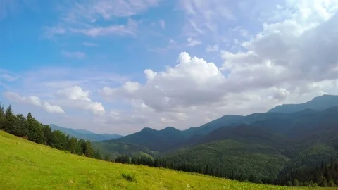 Mountain Landscape with Clouds Видео 71256824