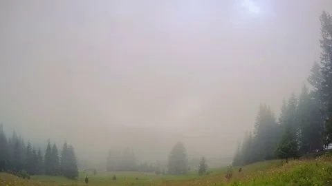 Mountain Landscape with Clouds Stock Footage 71257031