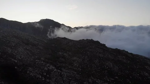 Mountain landscape with clouds Stock Footage 100932456