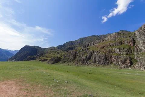 Mountain landscape with clouds. Stock Photos