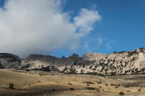 Mountain landscape with clouds Stock Photos