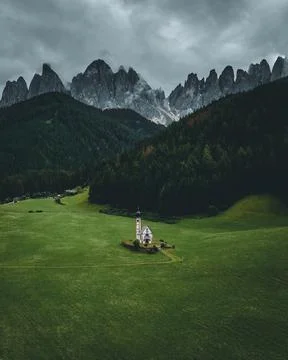 Mountain landscape with clouds Stock Photos