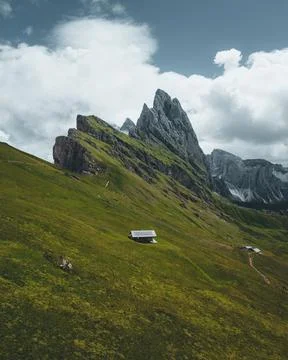 Mountain landscape with clouds Stock Photos