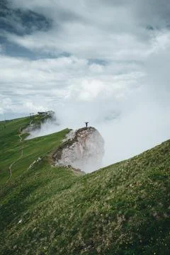 Mountain landscape with clouds Stock Photos