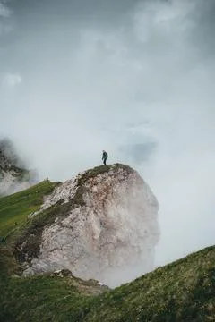 Mountain landscape with clouds Stock Photos