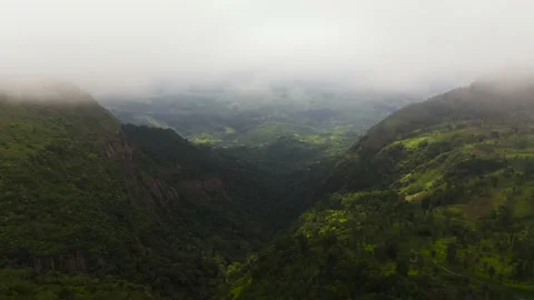 Mountain landscape with clouds. Sri Lanka. Stock Footage 220008932