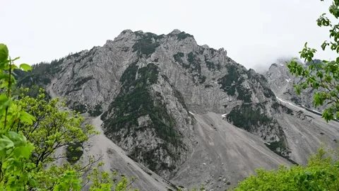 Mountain landscape at cloudy day. Stone and rocks. The Karawanks Stock Footage 267311014