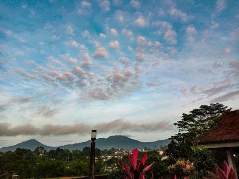 Mountain Landscape with Cloudy Sky Stock Photos