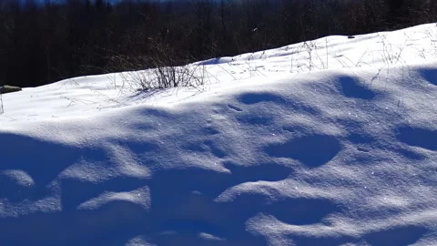 Mountain landscape covered with snow during winter day. Видео 207553987