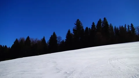 Mountain landscape covered with snow during winter day. Stock Footage 207571047