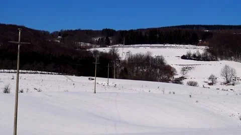 Mountain landscape covered with snow. Stock Footage 208869831
