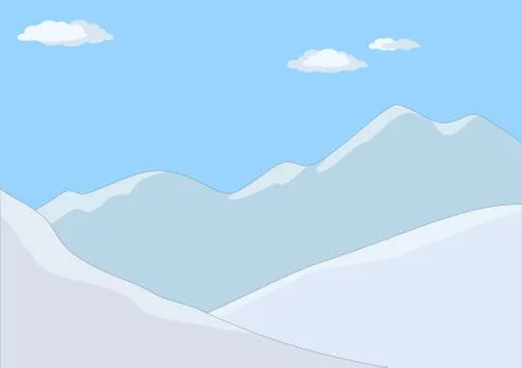 Mountain landscape in day Stock Illustration