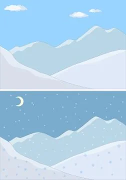 Mountain landscape in day Stock-Illustration