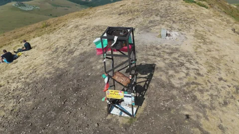 Mountain landscape with deep blue sky. Location: Bulgaria, Balkan Mountains Stock Footage 282592973