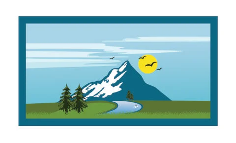 Mountain landscape design vector Stock Illustration