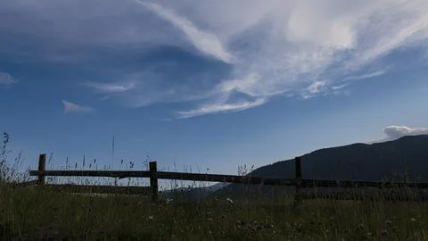 Mountain landscape with dramatic clouds Foto stock