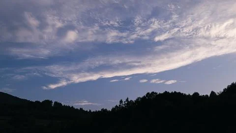 Mountain landscape with dramatic clouds Stock Photos
