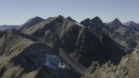 Mountain landscape by drone (D-log) Stock Footage 97134609