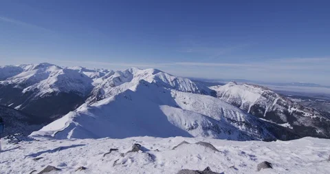 Mountain landscape during winter 2 Stock Footage