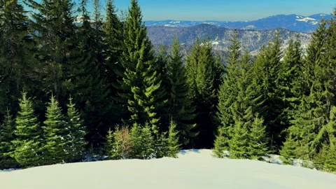 Mountain landscape during winter Stock-Footage 307673527