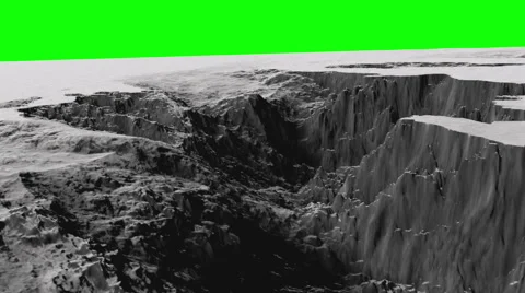 Mountain landscape. Fly realistic 3d animation. Green screen footage. Stock Footage 56252541