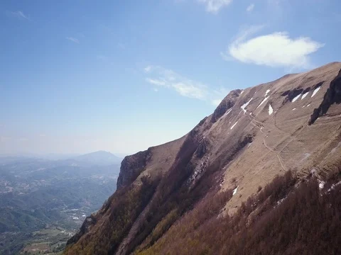 Mountain landscape flying around the mountain peaks in a national park Stock Footage 75187986