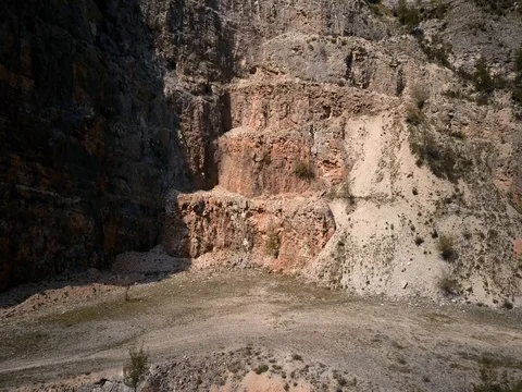 Mountain landscape flying around the mountain peaks in a national park Stock Footage 75188025